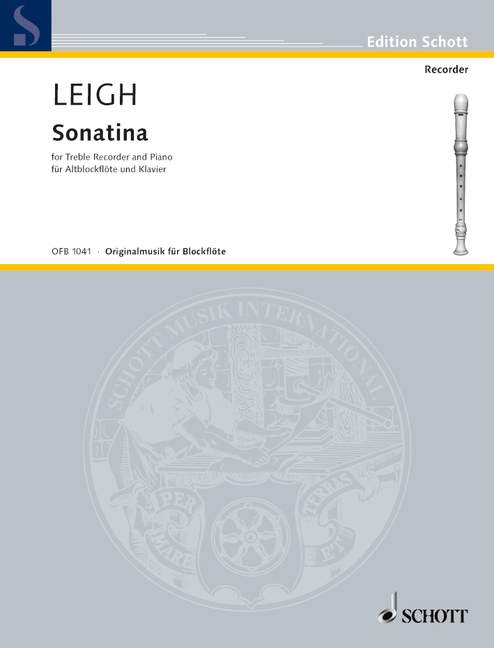 Sonatina, for treble recorder (flute) and piano