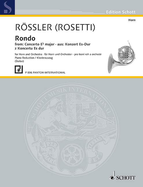 Rondo, from Concerto E flat major, for horn and orchestra, Piano reduction