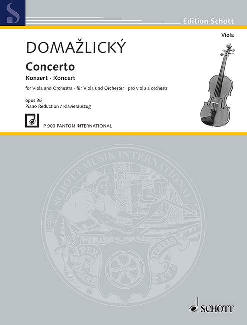 Concerto op. 36, for viola and orchestra, Piano reduction