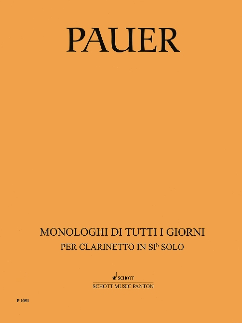 Everyday Monologues, per clarineto solo