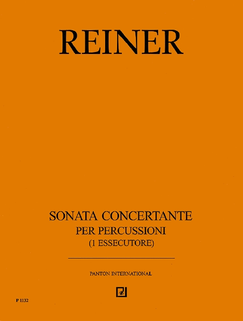 Sonata Concertante, for percussion, Score (also performing score)