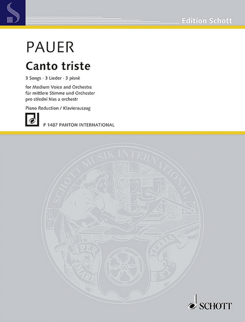 Canto triste, 3 Songs, for medium voice and orchestra, Piano reduction