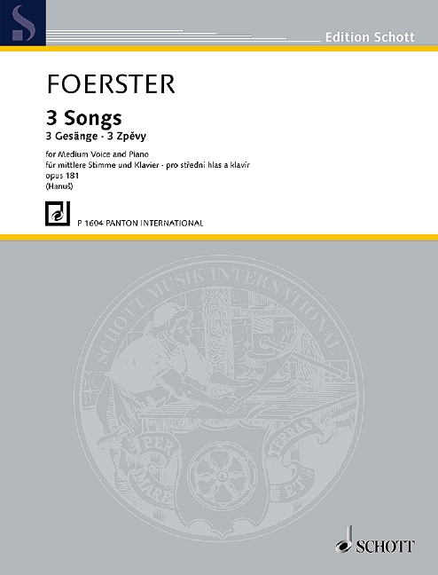 3 Songs op. 181, for medium voice and piano
