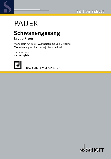 Schwanengesang, for low male voice and orchestra, Piano reduction
