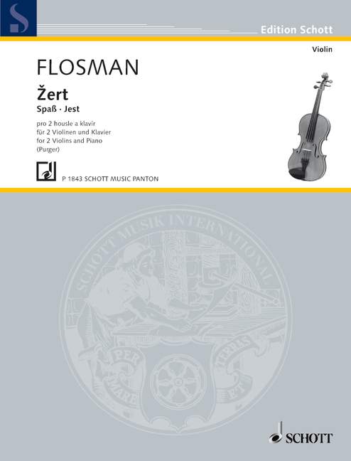 Jest, for 2 violins and piano, Set of parts