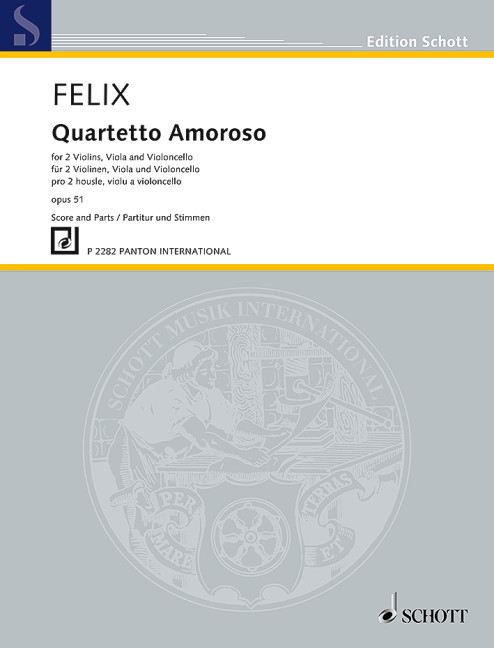 Quartetto Amoroso op. 51, for string quartet, Score and parts
