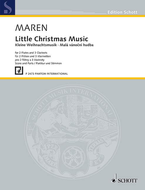 Little Christmas Music, for 2 flutes and 3 clarinets, Score and parts