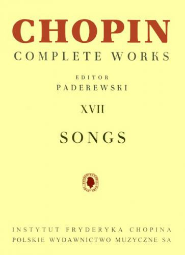 Songs, Complete Works XVII, for voice and piano, Score and part