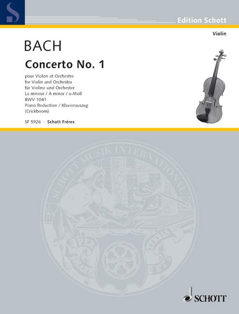 Concerto No. 1 a minor BWV 1041, for violin and orchestra, Piano reduction