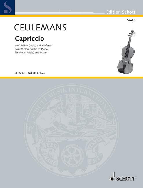Capriccio, for violin (viola) and piano