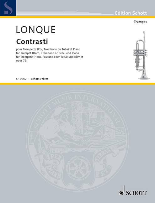 Contrasti op. 75, for trumpet (horn, trombone, tuba) and piano