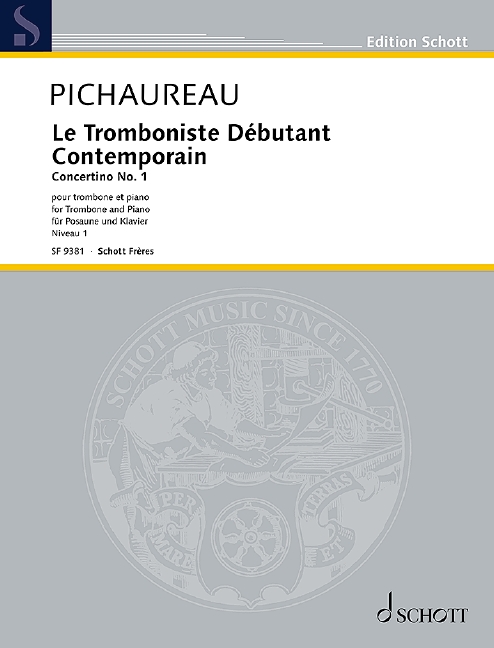 Le Tromboniste Débutant Contemporain, Concertino No. 1, for trombone and piano