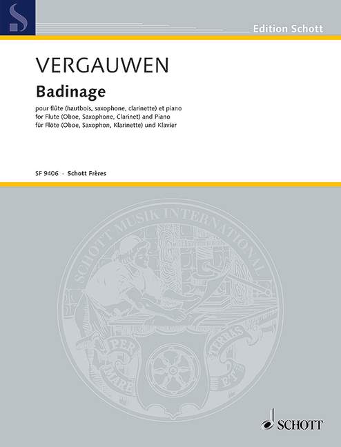 Badinage, Scherts, for flute (oboe, saxophone, clarinet) and piano