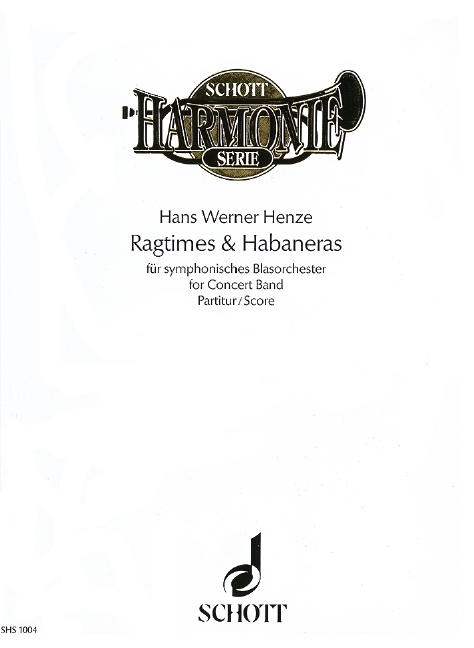 Ragtimes & Habaneras, Einrichtung für symphonisches Blasorchester von Marcel Wengler, for wind band, Score