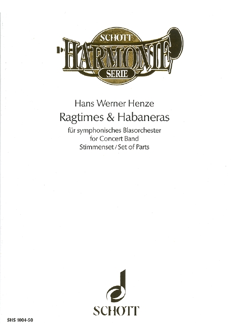 Ragtimes & Habaneras, Einrichtung für symphonisches Blasorchester von Marcel Wengler, for wind band, Set of parts