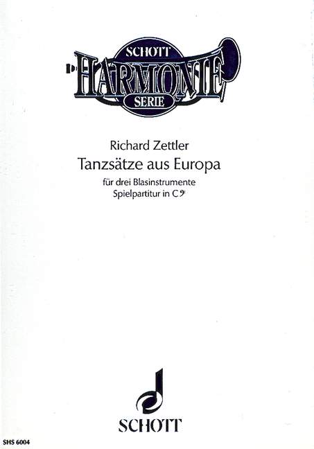 Dance Movements from Europe, for 3 wind instruments in C (bass clef), Performing score