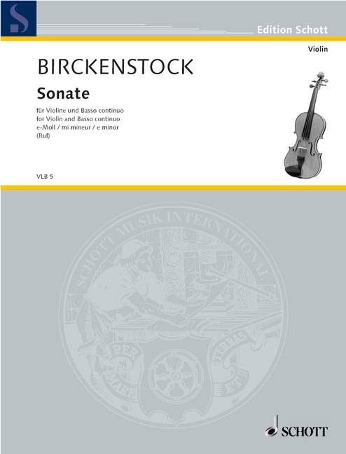 Sonata E Minor, for Cembalo (Klavier), Violoncello (Viola da gamba) ad libitum
