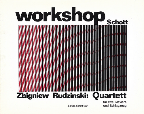 Quartet, for 2 pianos and percussion (2 player), Performing score