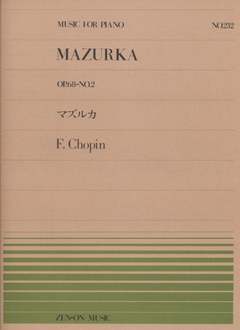 Mazurka op. 68/2, for piano