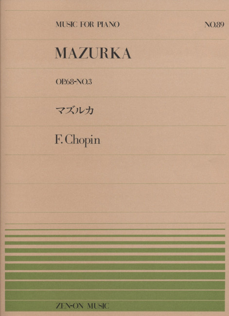 Mazurka op. 68/3, for piano