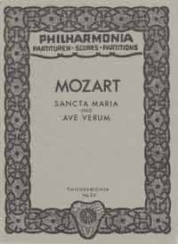 Sancta Maria and Ave Verum KV 273, for satb choir, string orchestra and organ, Miniature score