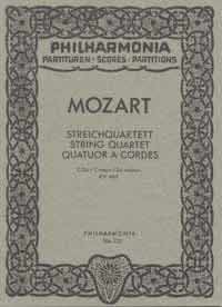 String Quartet KV 465, Miniature score