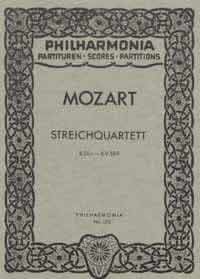 String Quartet KV 589, Miniature score