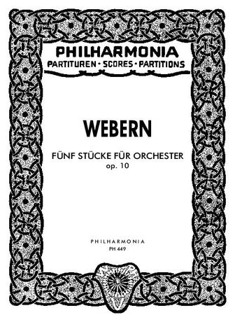 5 Pieces op. 10, for orchestra, Miniature score