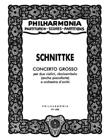 Concerto Grosso, for 2 violins, cembalo (or piano) and string orchestra, Miniature score