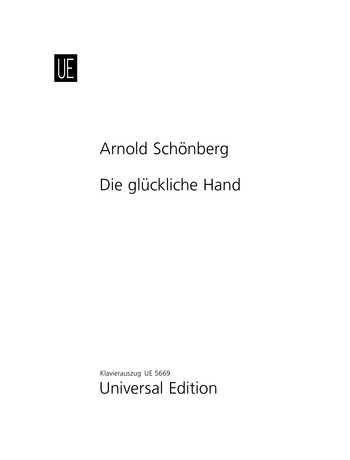 Die glückliche Hand op. 18, Drama with music, for 2 pianos 4 hands, Score