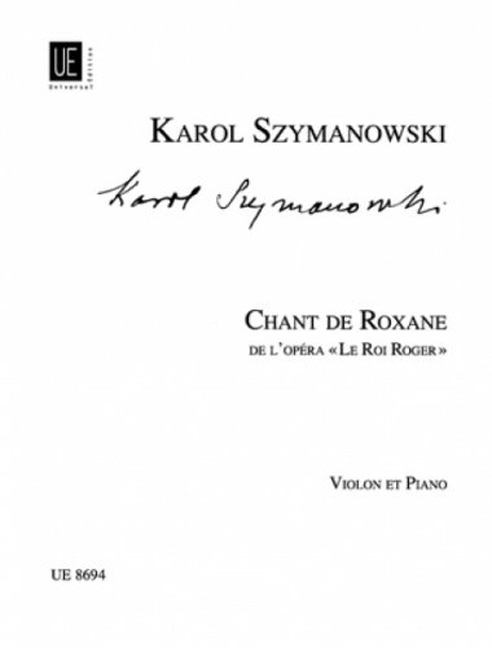 Chant de Roxane, from the opera King Roger, for violin and piano, Score