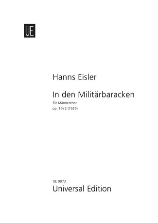 In den Militärbaracken op. 19 Vol. 2, From 2 Pieces No. 2 - Bosnian Soldiers Song, for male choir (TBB), Choral score