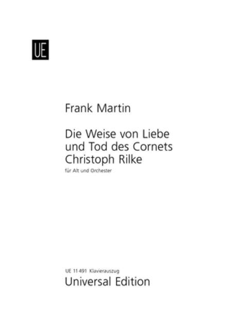 Die Weise von Liebe und Tod des Cornets Christoph Rilke, for alto and piano, Piano reduction