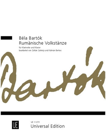 Roumanian Folk Dances, for clarinet and piano, Score