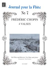 4 Waltzes Vol. 7, for flute and piano, Score