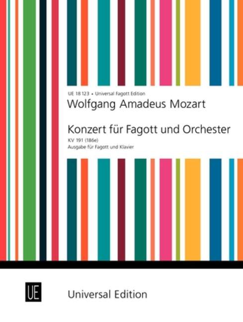 Concerto KV 191 (186e) KV 191 (186e), for bassoon and piano, Piano reduction