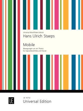 Mobile, Movements on a Theme, for descant recorder and piano, Score