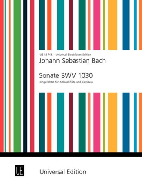 Sonata BWV 1030, for treble recorder and cembalo, Score