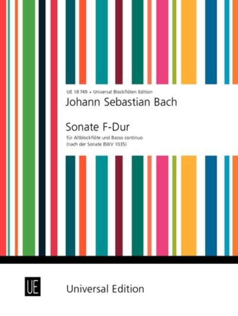Sonata BWV 1035, for treble recorder and basso continuo, Score