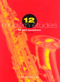 12 Modern Etudes, for saxophone, Score