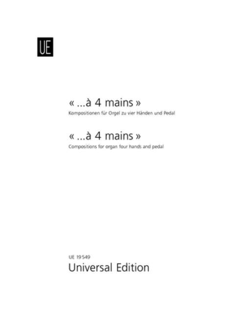 ...à 4 mains Vol. 1, for organ 4 hands and pedal, Score
