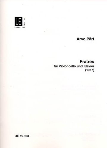 Fratres, for cello and piano, Score