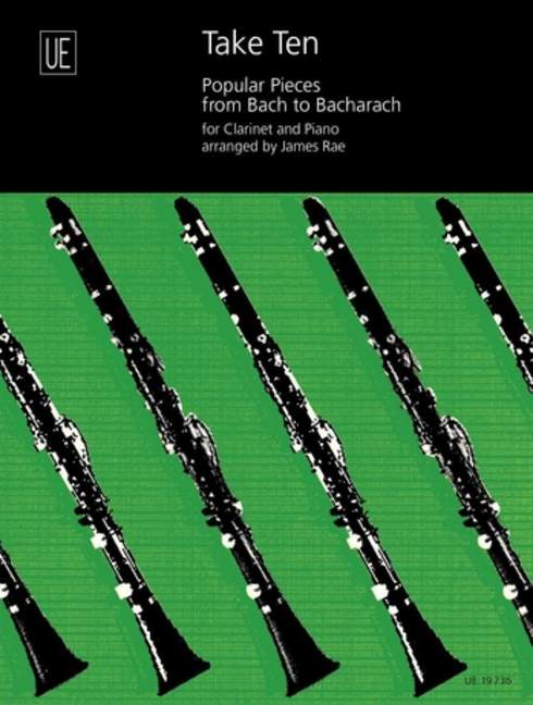 Take Ten, 10 popular pieces from Bach to Bacharach, for clarinet and piano, Score