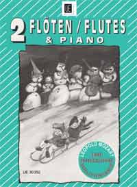 A Musical Sleigh Ride, 7 Easy Pieces, for 2 flutes and piano, Score and parts