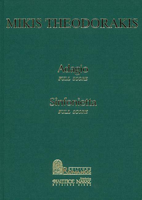 Adagio / Sinfonietta, for flute (oboe, clarinet in Bb, trumpet in Bb), string orchestra and percussion - flute, piano and string orchestra, Score