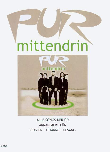 mittendrin, Alle Songs der CD, for piano, guitar and voice, Songbook