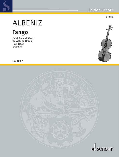 Tango op. 165/2 No. 14, for violin and piano