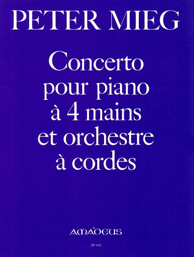 Concerto pour piano à quatre mains D flat major, for piano (4 hands) and string orchestra, Score