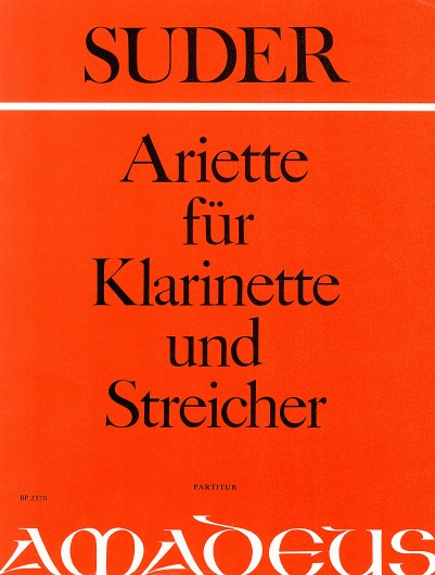Ariette, for clarinet and strings, Score