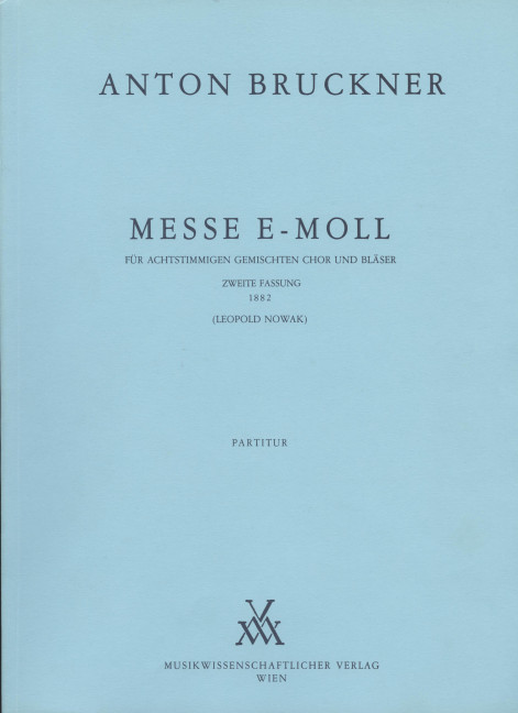Mass E minor (1882), for choir and wind ensemble, Full score